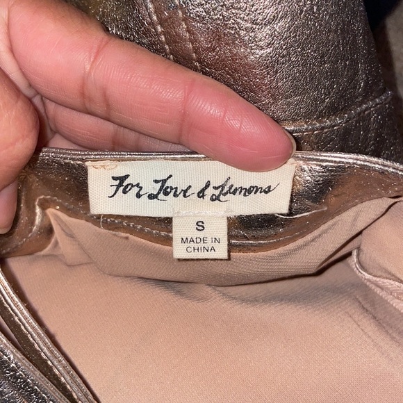 For Love & Lemons Luna Metallic Mini Dress - Picture 11 of 13